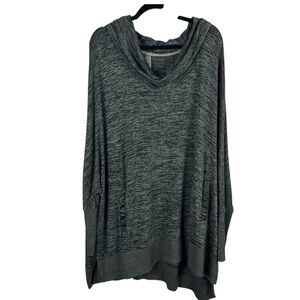 Melissa McCarthy Seven7 Long Sleeve Gray Tunic with Front Pockets Size 3X